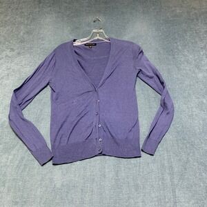 Banana Republic Cardigan Sweater Womens XS Purple Knit Long Sleeve Button Front